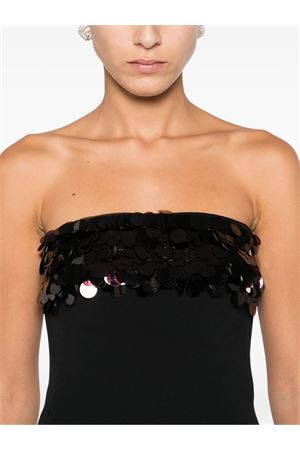 Payette Sequin Trim Mini Dress DAVID KOMA | PF25DK79DBLACKBURGUNDY